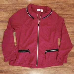 Zenergy by Chico's Red & Black Lightweight Zipper Collar Jacket, 2